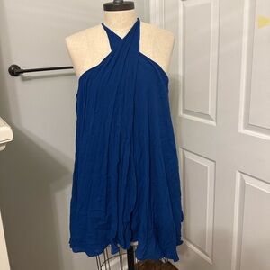 Free People Blue Halter Dress